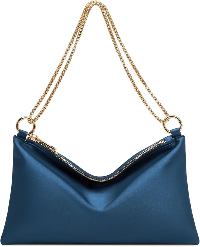 oscaurt Women's Evening Handbag Satin Shoulder Bag Purse for Prom Engagement Cocktail Party Wedding - Image 1